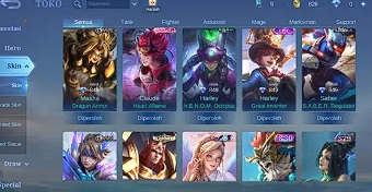 Akun ML , 100 Hero, 110 Skin