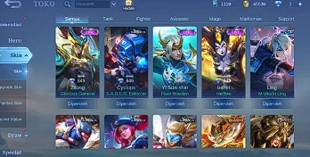 Akun ML , 105 Hero, 130 Skin